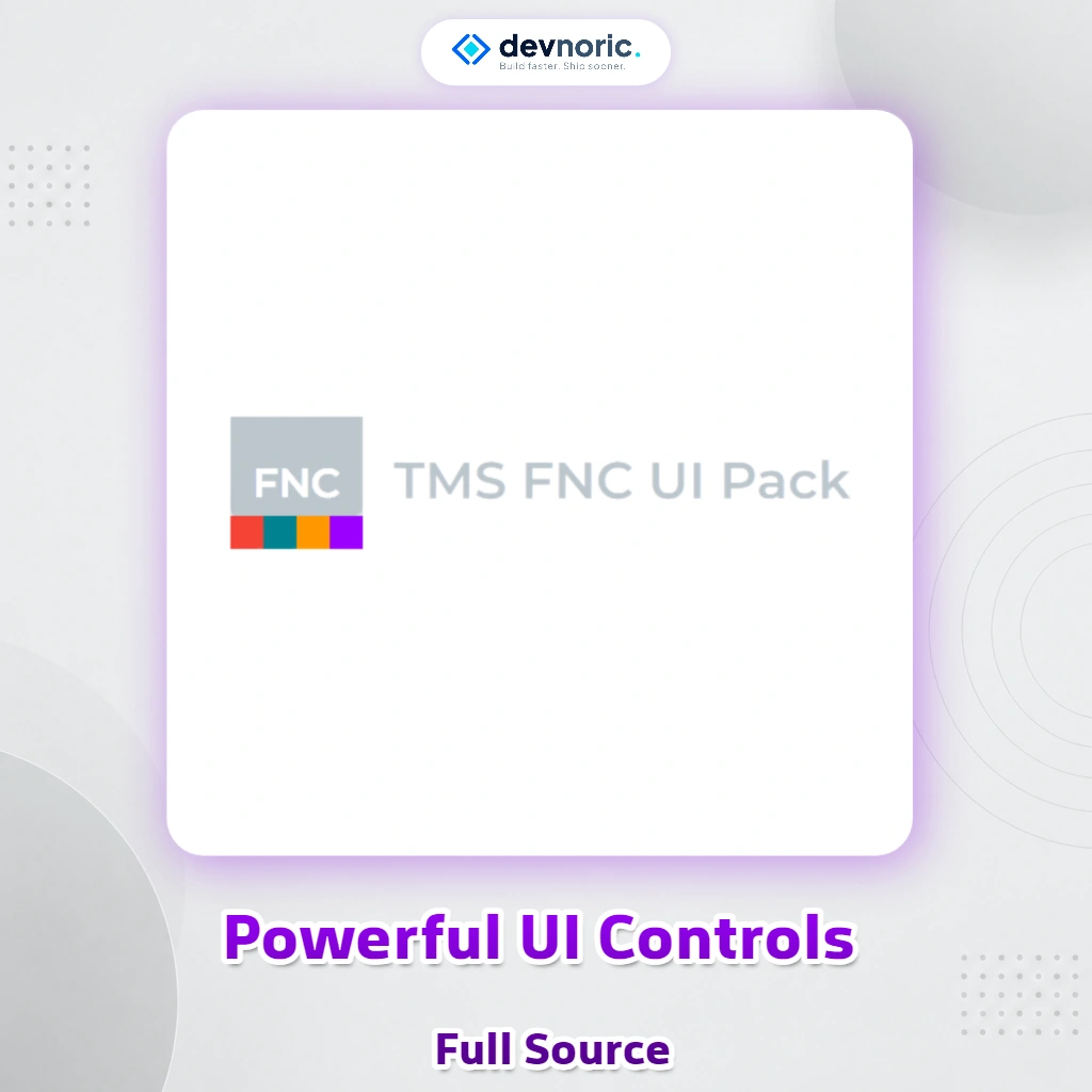 TMS FNC UI Pack TMS FNC UI Pack v7.3.0.0 - Powerful UI Controls in 1 Component Set - Image 1